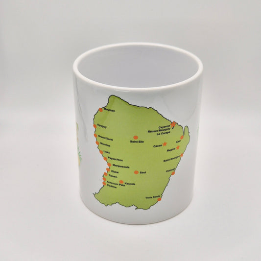Mug carte de la Guyane